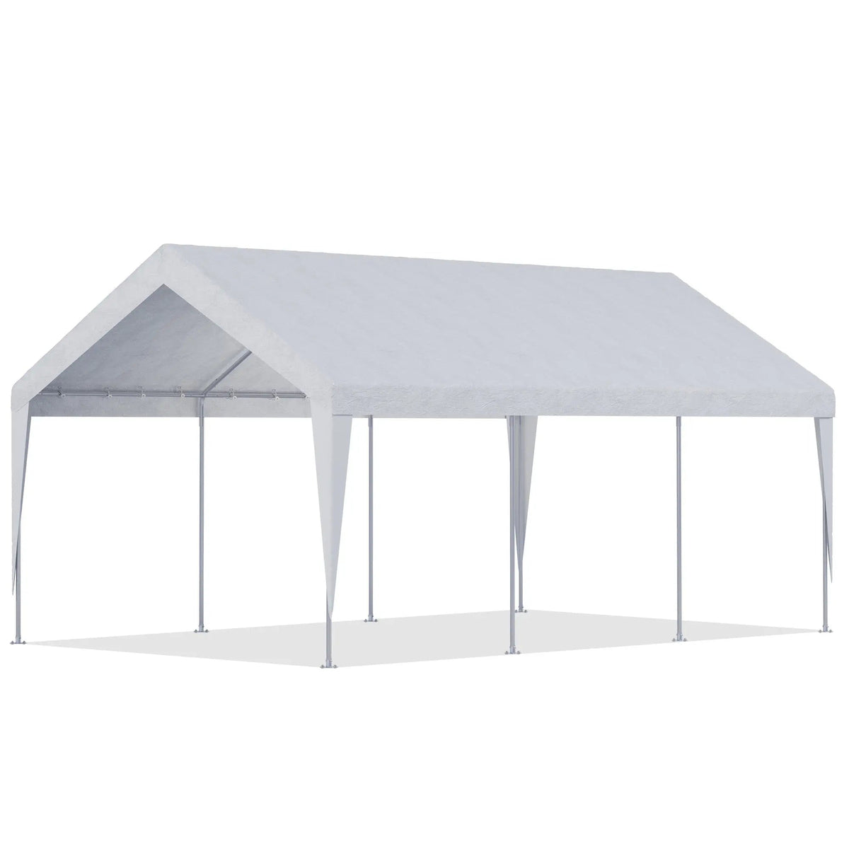 EROMMY Carports 12x20 heavy duty, Rainproof & UV Protected Garage Top Tarp Shelter Cover, Outdoor Portable Garage for Car, Boat Tent, White