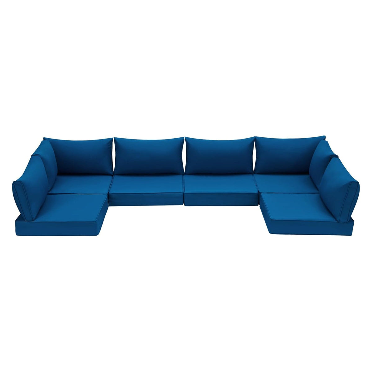 EROMMY Patio Replacement Cushions for 6-Seat Patio Conversation Sets, Blue