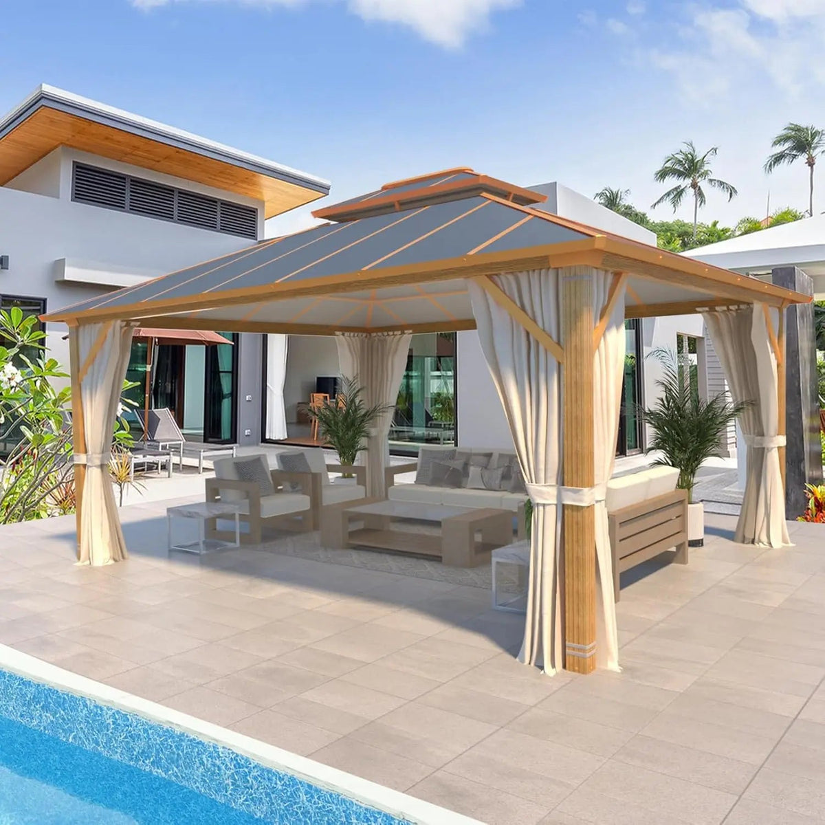 EROMMY 12’ X 14’ Garden Gazebo for Patio, Backyard and Lawn