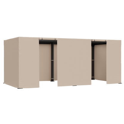 10FT X 20FT Pergola Winter Cover with Sidewalls and Mesh Windows, Fits Most Pergola Sizes