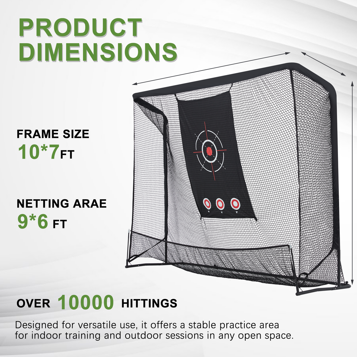 EROMMY 10x7.5ft Golf Practice Hitting Net with Target