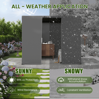 Erommy 12FT X 12FT Pergola Winter Cover,  All-Season Pergola Accessory, Fits Most Pergola Sizes