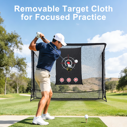 EROMMY 10x7.5ft Golf Practice Hitting Net with Target