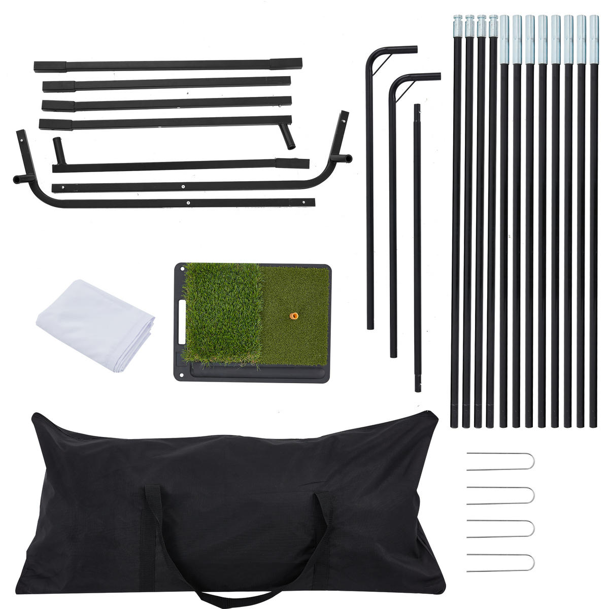 EROMMY 10x8ft Golf Practice Hitting Net with Impact Screen