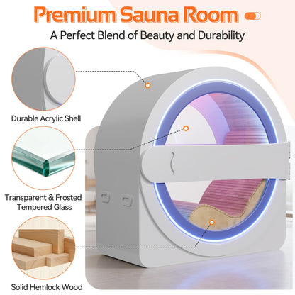 EROMMY Space-Capsule Infrared Sauna with Lounger & Dual-Wave Beauty Light|Pre-Order
