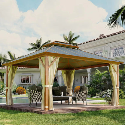 EROMMY 12’ X 14’ Garden Gazebo for Patio, Backyard and Lawn