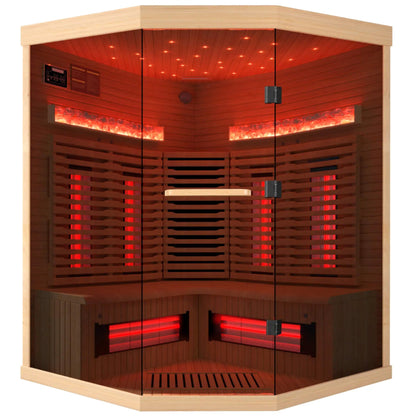 EROMMY Infrared Sauna 4 Person with Full Spectrum Heaters for Home or Gym