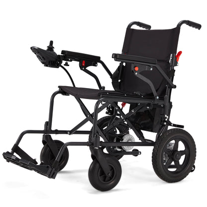 EROMMY Foldable Electric Wheelchair, Lightweight Power Wheelchair with 500W Dual Motor, Storage Bag, 15 Miles Long Range, Black