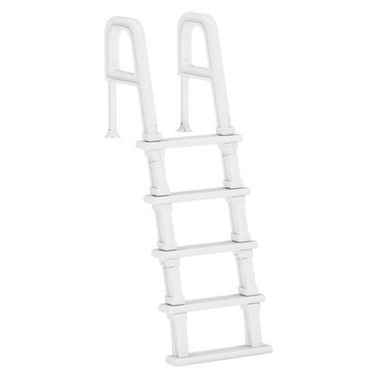 EROMMY Pool Ladder, 5-Step Pool Stairs with Double Handrails and Non-Slip Steps for 47“-54” Above Ground and In-Ground Pools, White