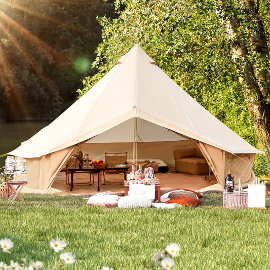 EROMMY 8-10 Person Yurt Tent House with Stove Jack – 16.4FT