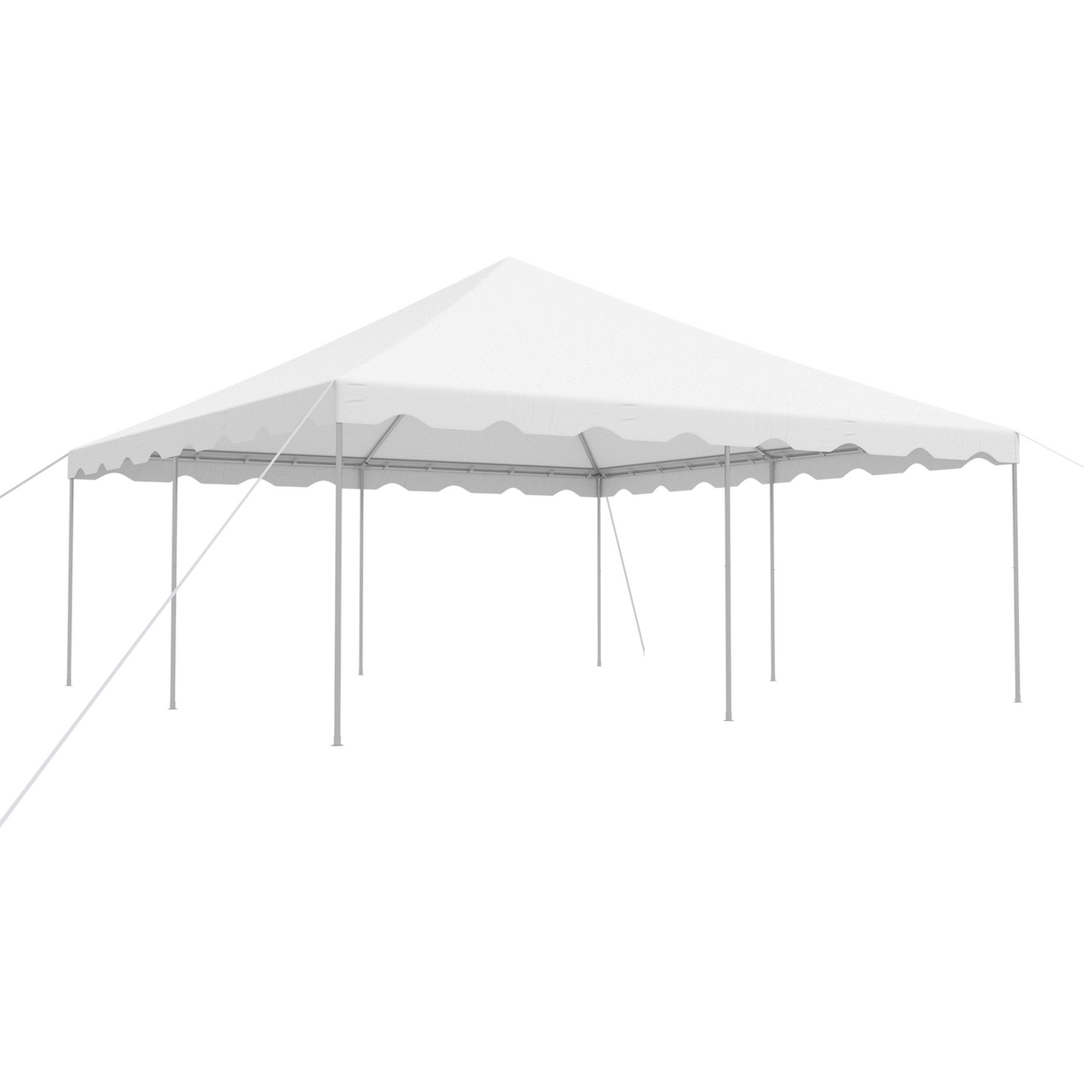 EROMMY 20x20ft Pole Party Tent, Heavy Duty Outdoor Canopy with Carry Bags, Large White Event Tent
