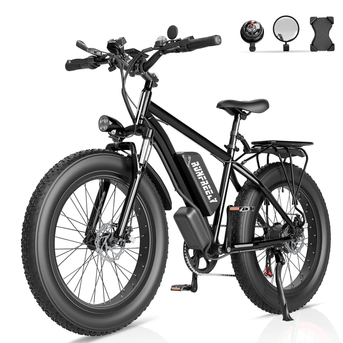 EROMMY Electric Bike for Adults,1500W Peak Motor, 26" Fat Tire E-Bike with 48V 13AH Battery, 25MPH Max 62 Miles Electric Motorcycle, 7-Speed Electric Mountain Bicycle