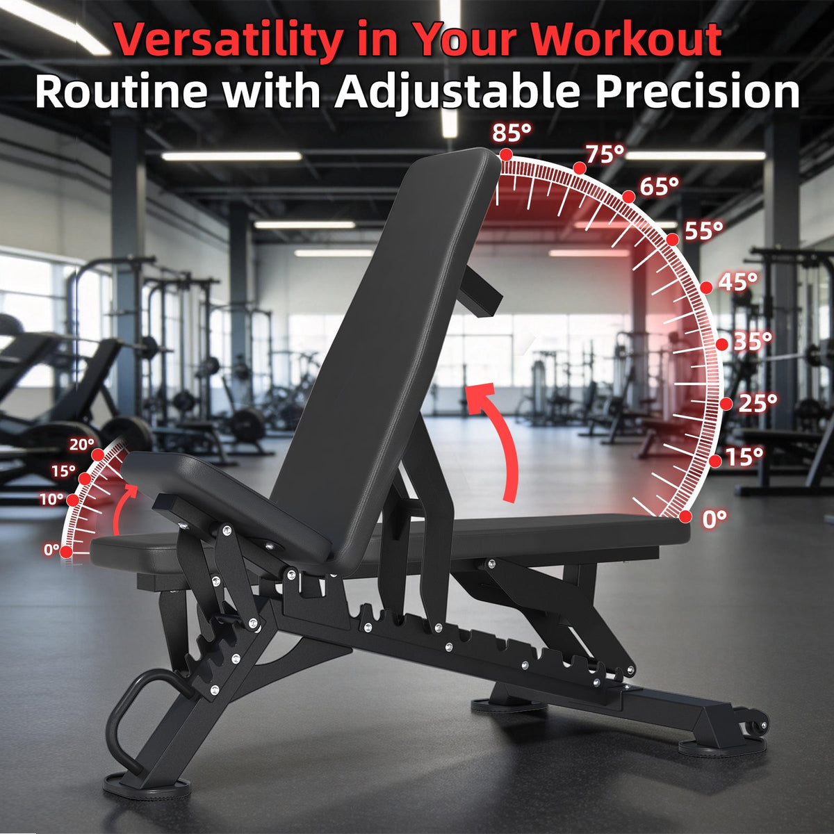 EROMMY Weight Bench, Heavy Duty FID Adjustable Exercise Bench, 1000 lbs Capacity