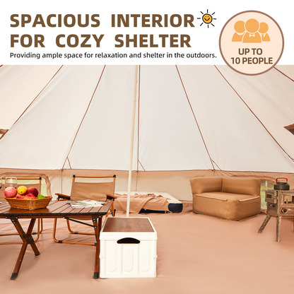 EROMMY 8-10 Person Yurt Tent House with Stove Jack – 16.4FT