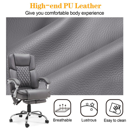 EROMMY Executive Office Chair, Ergonomic Big and Tall Massage & Heated Desk Chair (2 Pack, Gray)