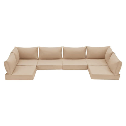 EROMMY Outdoor Replacement Cushions for  6-Seat Patio Conversation Sets, Khaki