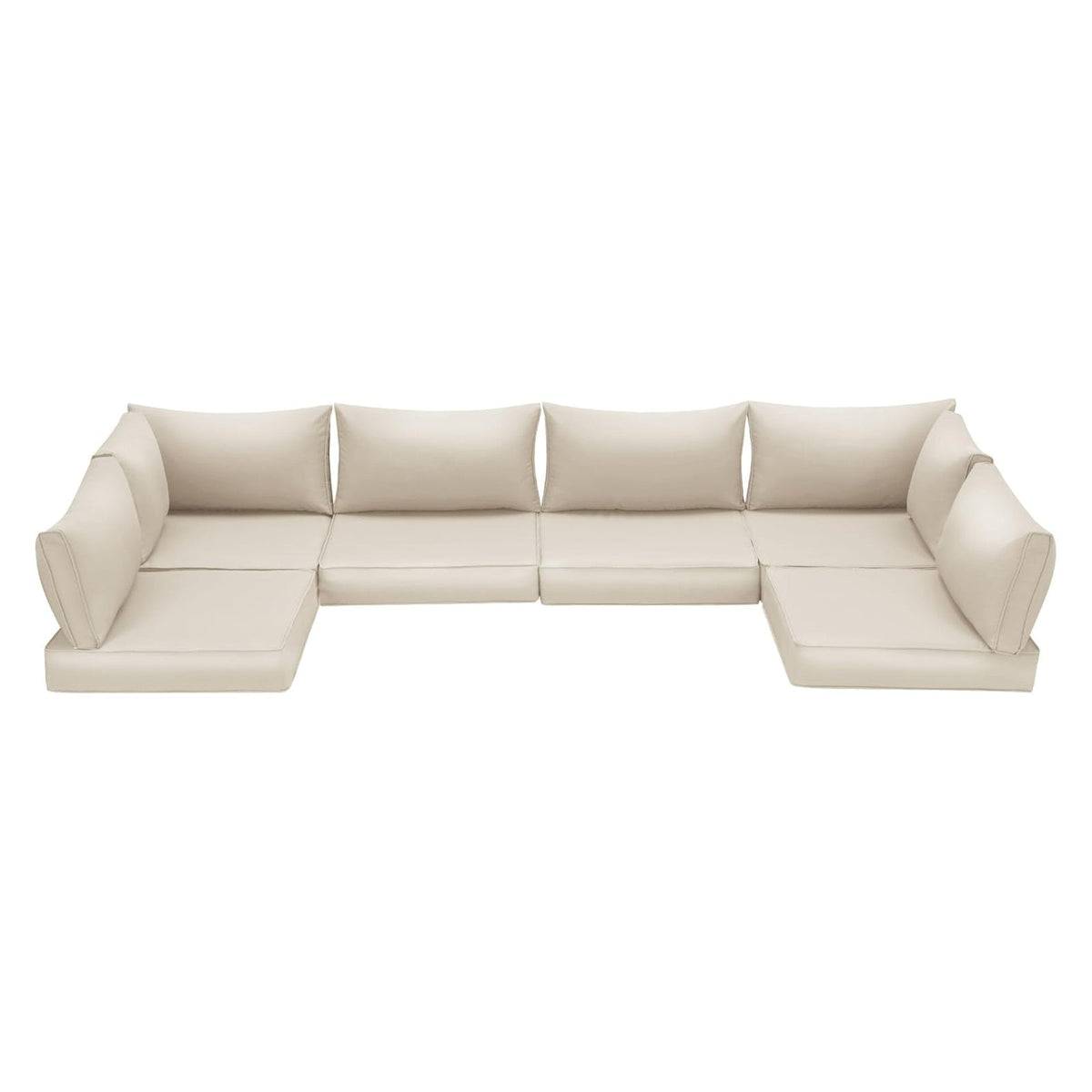 EROMMY Outdoor Replacement Cushions for  6-Seat Patio Conversation Sets, Beige
