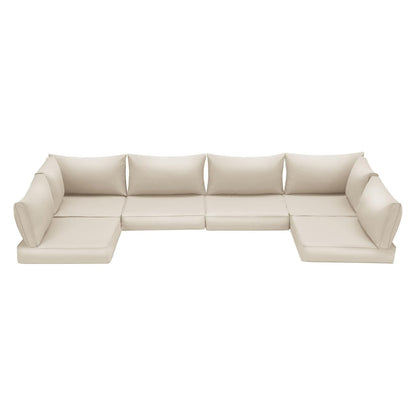 EROMMY Outdoor Replacement Cushions for  6-Seat Patio Conversation Sets, Beige