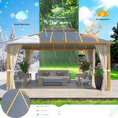 EROMMY 12’ X 14’ Garden Gazebo for Patio, Backyard and Lawn