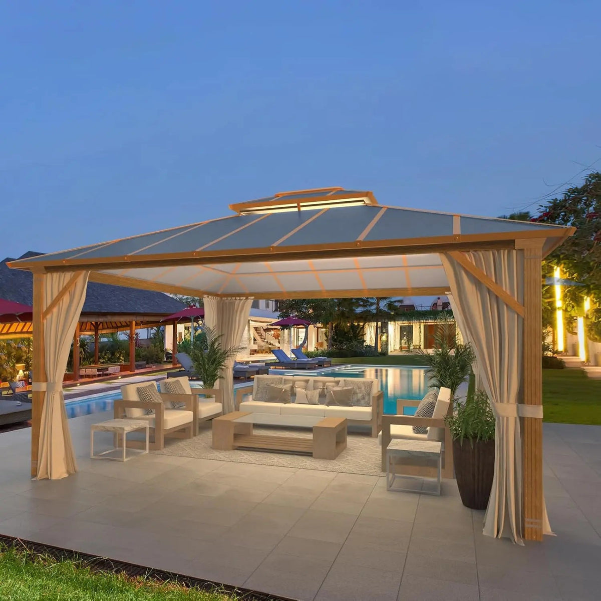 EROMMY 12’ X 14’ Garden Gazebo for Patio, Backyard and Lawn