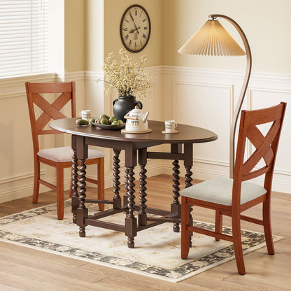 EROMMY Dining Chairs Set of 8, Modern Farmhouse Upholstered Dining Room Chair, Natural Oak