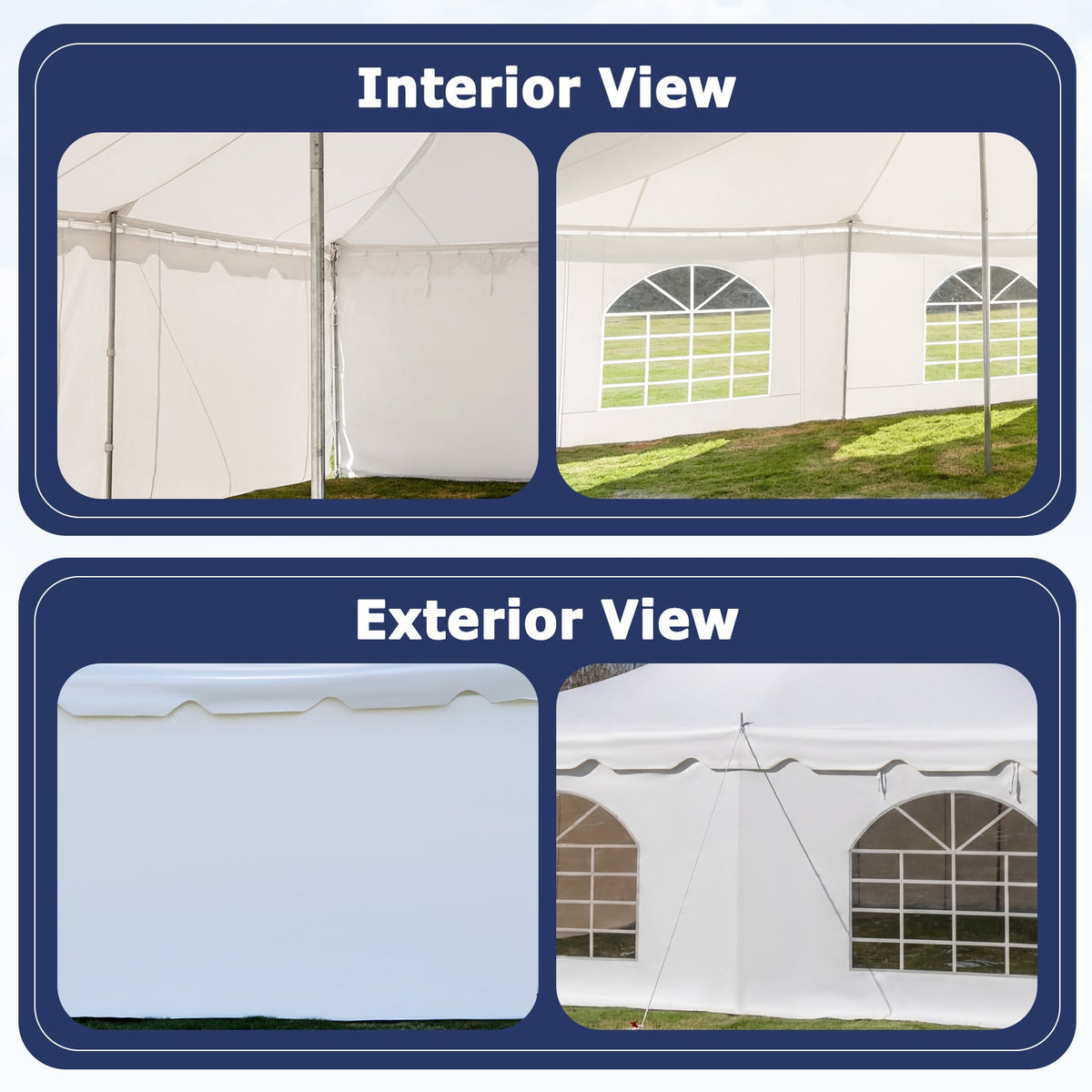 EROMMY 20x30ft 350G PVC Sidewalls (Please check with customer service before purchasing to confirm compatibility）