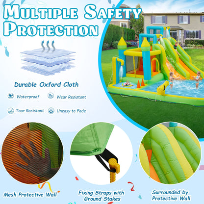 EROMMY Inflatable Water Slide,10 in 1 Water Park Bounce House for Kids 3-12