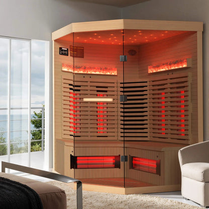 EROMMY Infrared Sauna 4 Person with Full Spectrum Heaters for Home or Gym