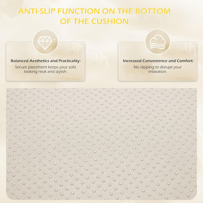 EROMMY Outdoor Replacement Cushions for  6-Seat Patio Conversation Sets, Beige