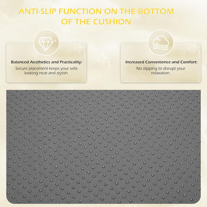 EROMMY Outdoor Replacement Cushions for  6-Seat Patio Furniture Sets, Gray