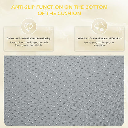EROMMY Outdoor Replacement Cushions for  6-Seat Patio Conversation Sets, Light Gray