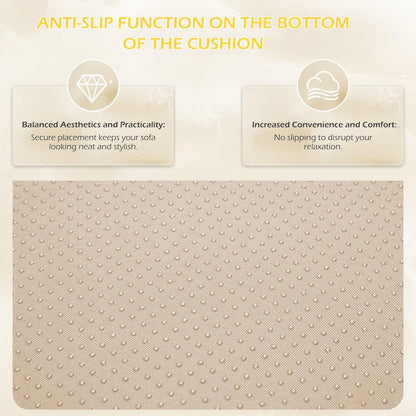 EROMMY Outdoor Replacement Cushions for  6-Seat Patio Conversation Sets, Khaki