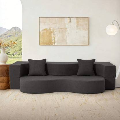 EROMMY Folding Sofa Bed, Floor Sofa Couch, Convertible Sofa Bed With High Density Foam, Foldable Floor Couch Bed