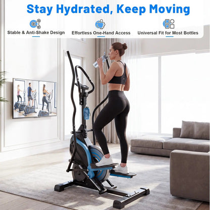 EROMMY 3-in-1 Elliptical Exercise Machine for Home, Cardio Climber & Stair Stepper with 16-Level Magnetic Resistance, 15.5” Stride, 300LB Capacity, Quiet Compact Trainer