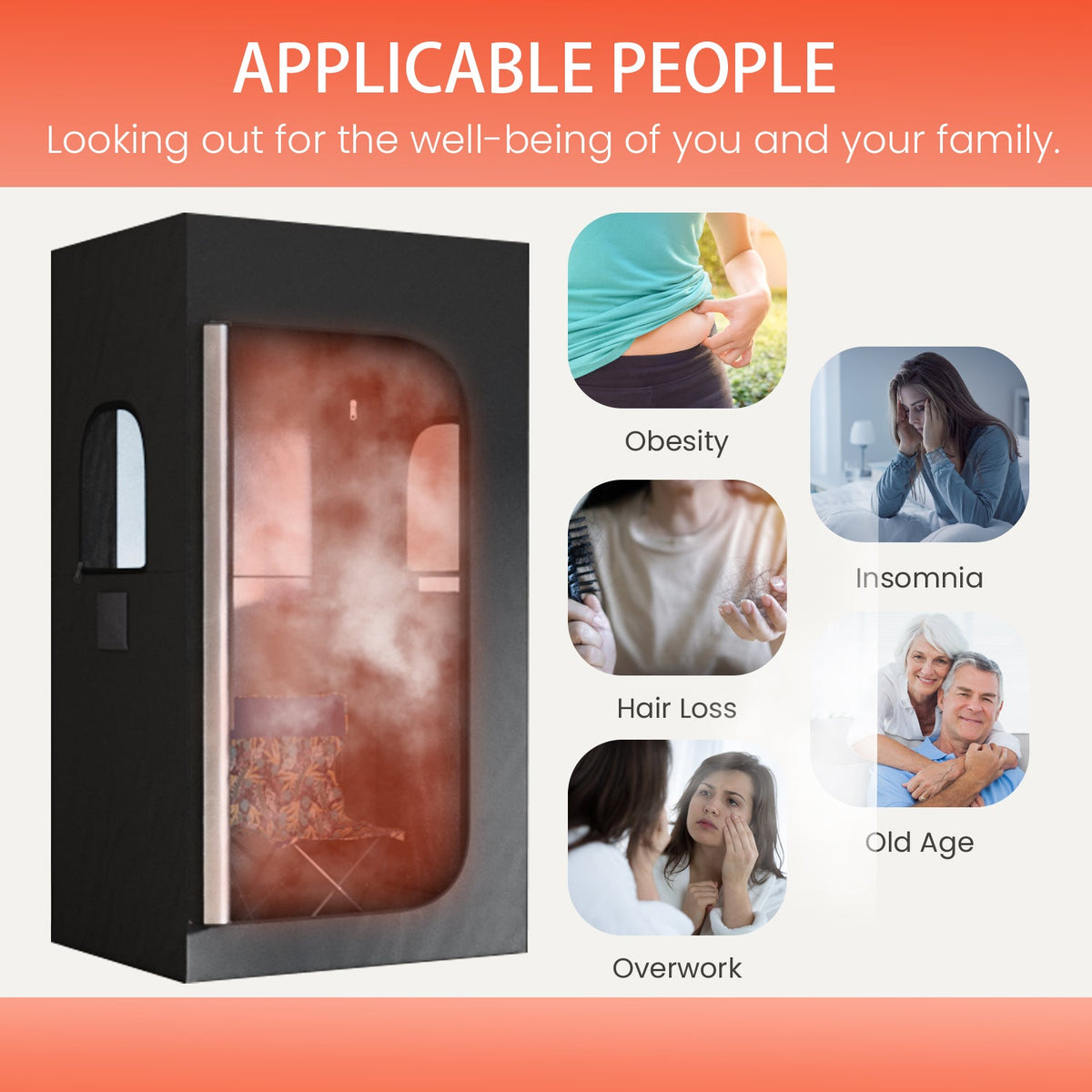 EROMMY Sauna Box,Inflatable Portable Steam Sauna for Home,Sauna Tent with 2.6L Steamer,9 Levels,70.8” x 35.4” x 31.5”