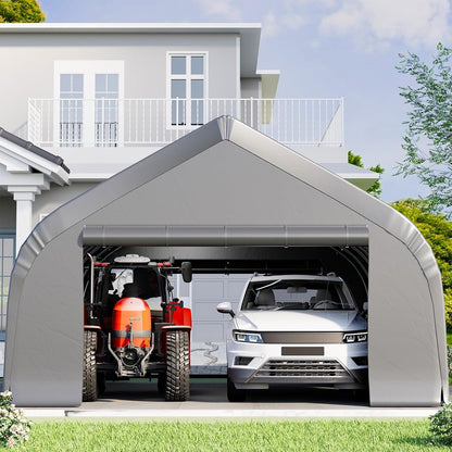 EROMMY 20x30 FT Heavy Duty Durable Carport With 3-Layer PE Waterproof Cover