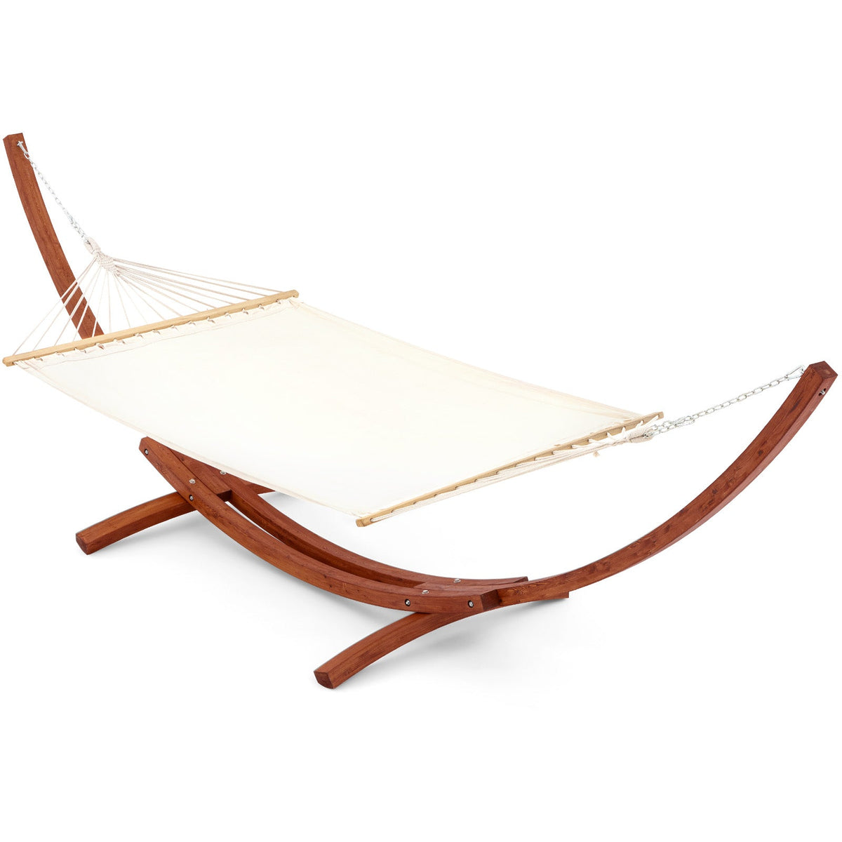 Erommy 2-Person Spreader Bar Hammock with Wooden Stand
