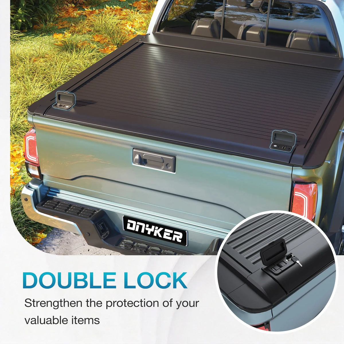 EROMMY Retractable Truck Bed Tonneau Cover for 2015-2026 Chevy Silverado/GMC Sierra 1500 (5'8" /69" Bed) Retractable Hard Truck Bed Cover with Key Lock & LED Light, Aluminum Matte Black