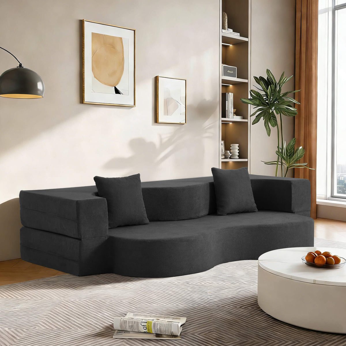 EROMMY Folding Sofa Bed, Floor Sofa Couch, Convertible Sofa Bed With High Density Foam, Foldable Floor Couch Bed