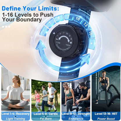 EROMMY 3-in-1 Elliptical Exercise Machine for Home, Cardio Climber & Stair Stepper with 16-Level Magnetic Resistance, 15.5” Stride, 300LB Capacity, Quiet Compact Trainer