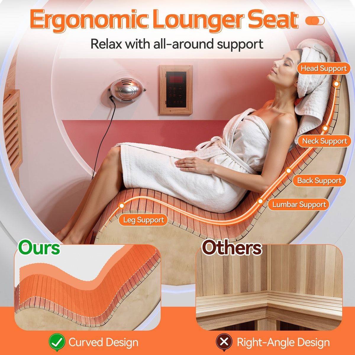 EROMMY Space-Capsule Infrared Sauna with Lounger & Dual-Wave Beauty Light|Pre-Order
