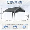 EROMMY 12x20 FT Heavy Duty Carport Canopy, Grey