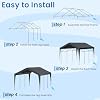 EROMMY 12x20 FT Heavy Duty Carport Canopy, Grey
