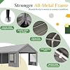 EROMMY Carport, 12 x 24 FT Heavy Duty Carport with Roll-Up Windows, Portable Garage with Removable Sidewalls, Car Canopy with Sandbags and All-Season Tarp for Tractor, Truck, Gray