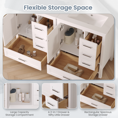 EROMMY 30" Single Bathroom Vanity With Ceramic Top