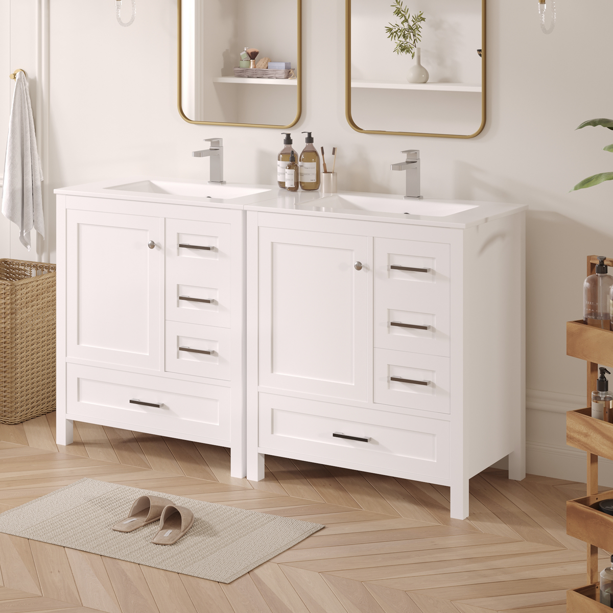 EROMMY 30" Single Bathroom Vanity With Ceramic Top