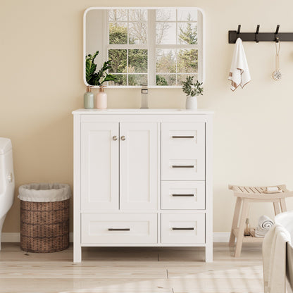 EROMMY 32" Single Bathroom Vanity With Ceramic Top