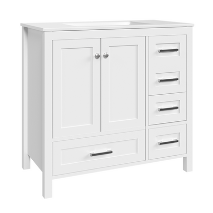 EROMMY 36" Single Bathroom Vanity With Ceramic Top