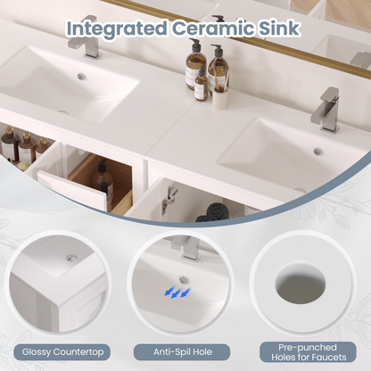 EROMMY 36" Single Bathroom Vanity With Ceramic Top