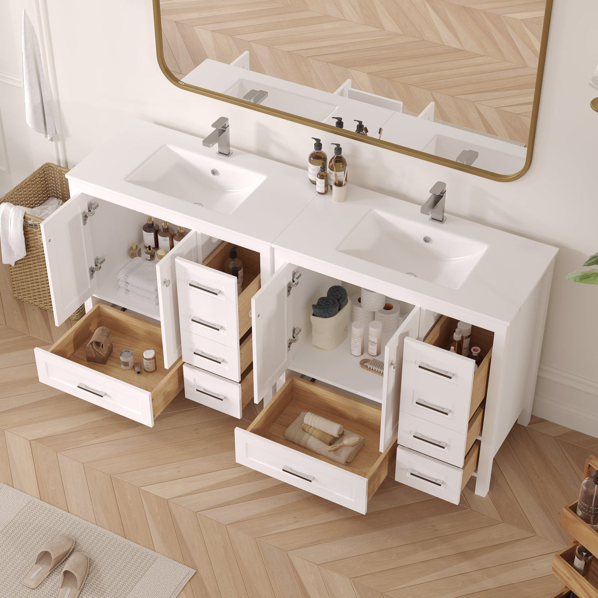 EROMMY 36" Single Bathroom Vanity With Ceramic Top